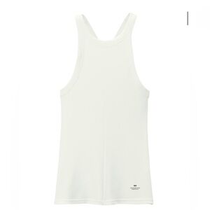 New ALEXANDER WANG x Uniqlo HeatTech Ribbed Racerback Sleeveless Top Warm WHITE